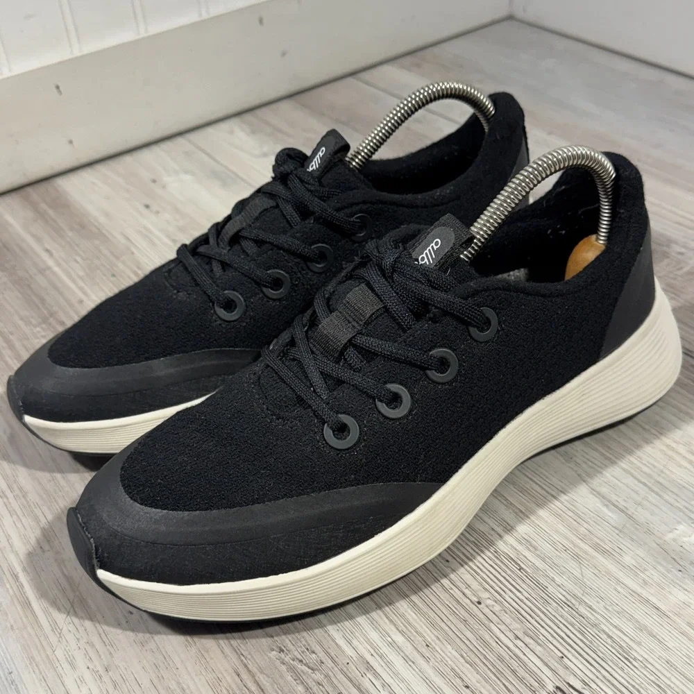 Allbirds Women Wool Runner Protect Natural Black Comfort Shoe Size 9.5